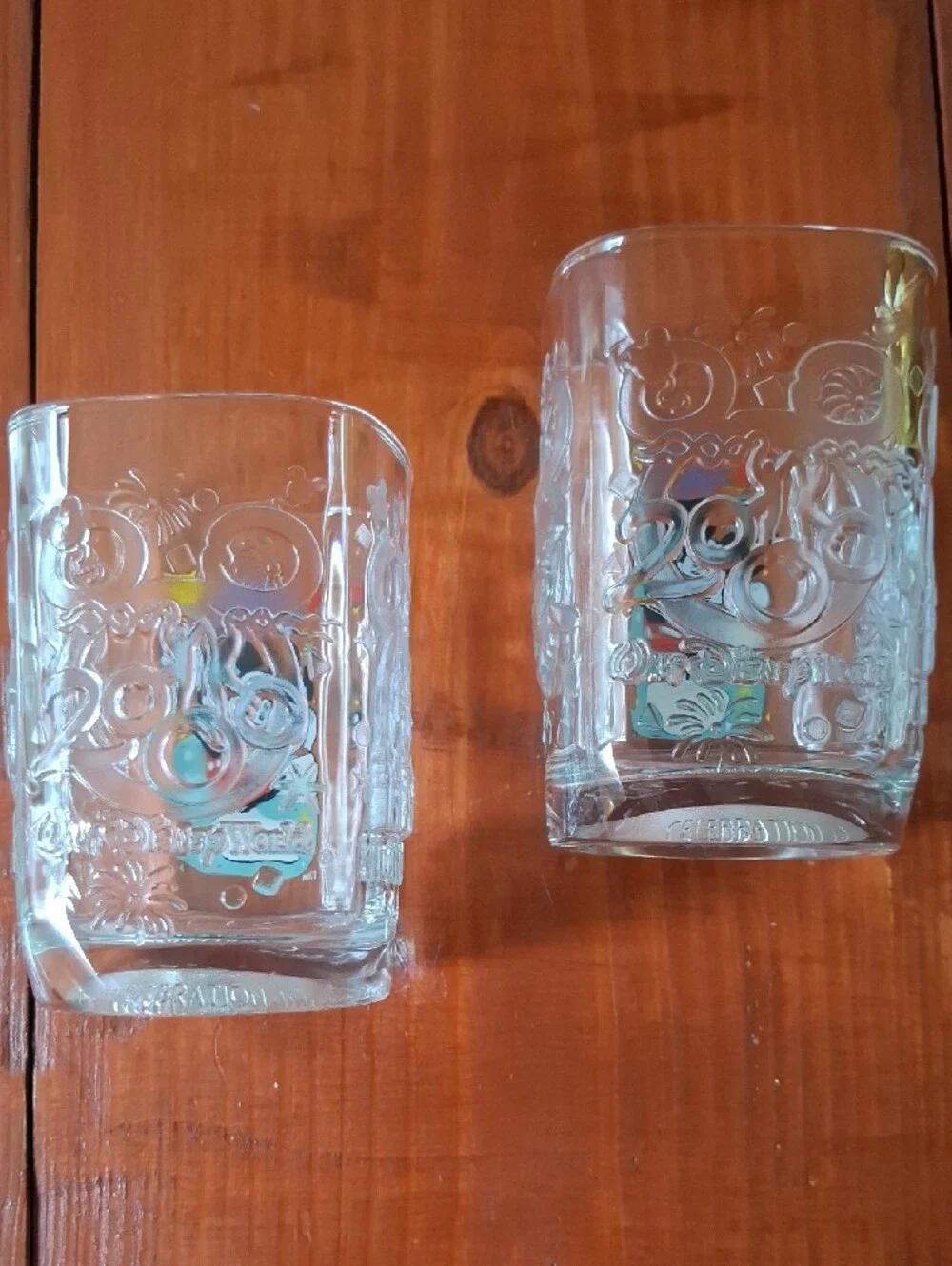 Disney Mickey Mouse Clear Glass Tumbler Set - Red, Yellow & Black
